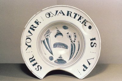 Bol de barbier avec inscription 